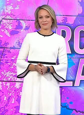Dylan's white bell sleeve dress on Today