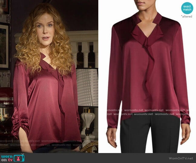 Elie Tahari Marlow Blouse worn by Grace Fraser (Nicole Kidman) on The Undoing