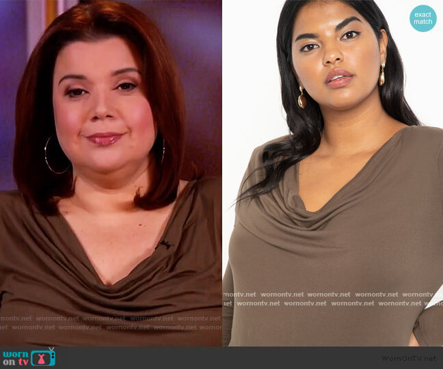 Cowl Neck Tee by Eloquii worn by Ana Navarro on The View