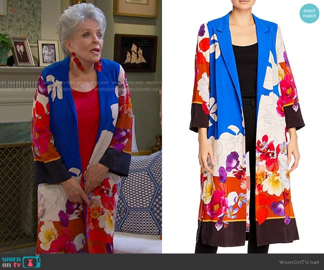Estee Kimono Blazer by Kobi Halperin worn by Julie Olson Williams (Susan Seaforth Hayes) on Days of our Lives