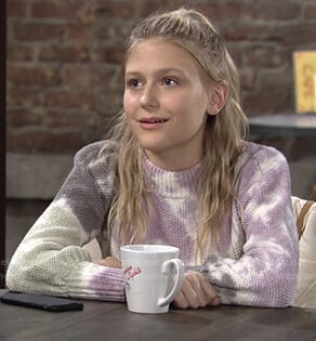 Faith’s tie dye sweater on The Young and the Restless