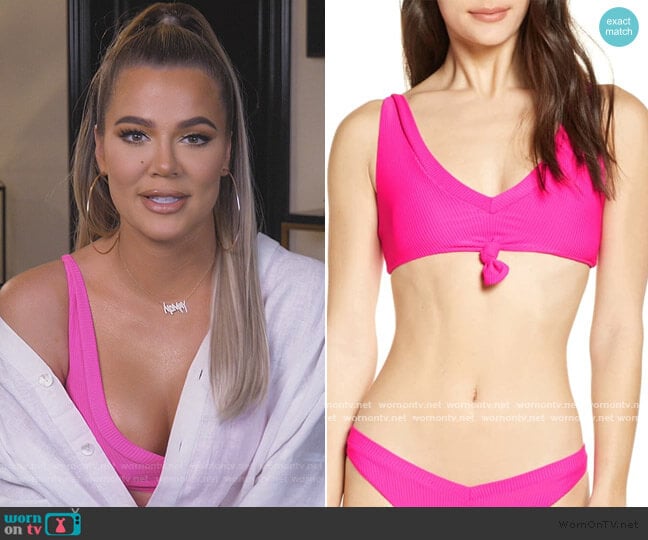 Austin Knot Bikini Top by Frankies Bikinis worn by Khloe Kardashian on Keeping Up with the Kardashians