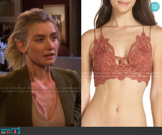 Adella Longline Bralette by Free People worn by Claire Brady (Isabel Durant ) on Days of our Lives