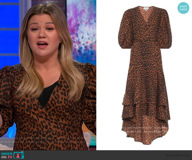 Kelly's brown leopard print wrap dress ...