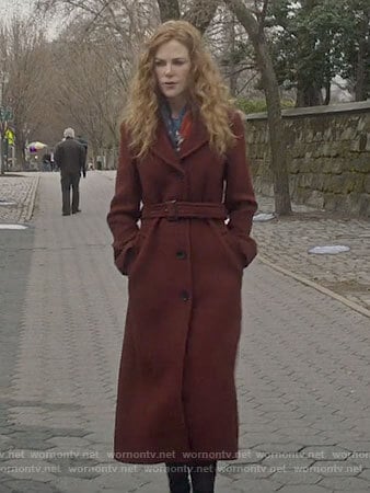 Grace’s long red coat on The Undoing