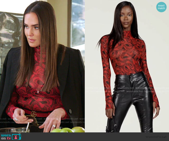 WornOnTV: Meredith’s red snake print top on The Real Housewives of Salt ...