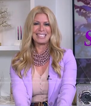 jill’s lilac button-sleeve blazer on Today