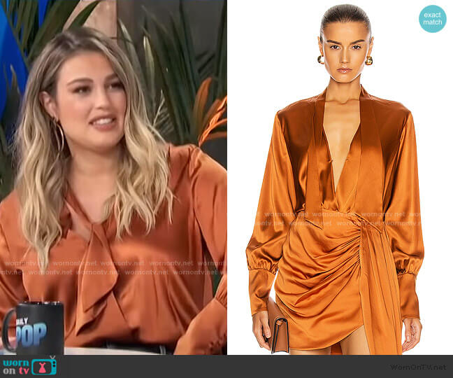 Tess Bodysuit by Jonathan Simkhai worn by Carissa Loethen Culiner on E! News