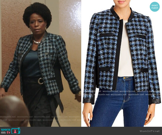 Karl Lagerfeld Paris Tweed Jacket worn by Margaret Monreaux (Kim Cattrall) on Filthy Rich