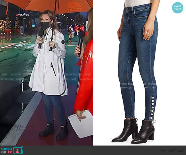 Piper High-Rise Button-Hem Skinny Jeans by L'Agence worn by Savannah Guthrie on Today