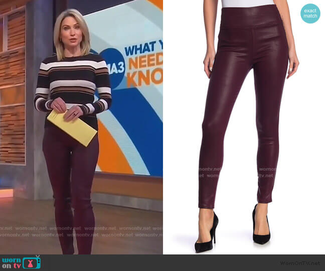 Faux Leather Pants by Level 99 worn by Amy Robach  on Good Morning America