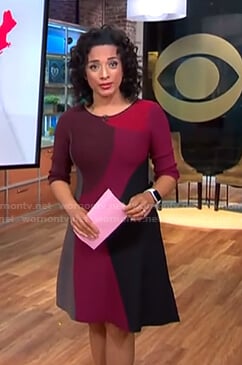 Michelle’s colorblock dress on CBS Mornings