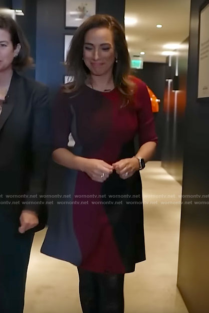 Michelle’s colorblock dress on CBS Mornings