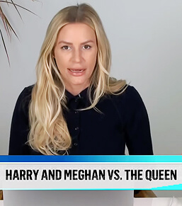 Morgan’s navy ribbed polo sweater on E! News Daily Pop