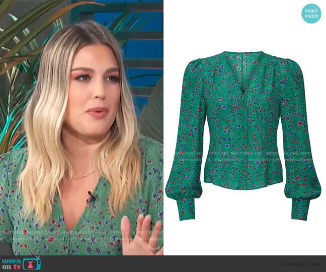 Button Front Blouse by Nicholas worn by Carissa Loethen Culiner on E! News