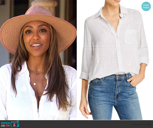 Charli Embroidered Shirt by Rails worn by Tayshia Adams on The Bachelorette