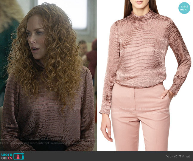 Reiss Della Blouse worn by Grace Fraser (Nicole Kidman) on The Undoing