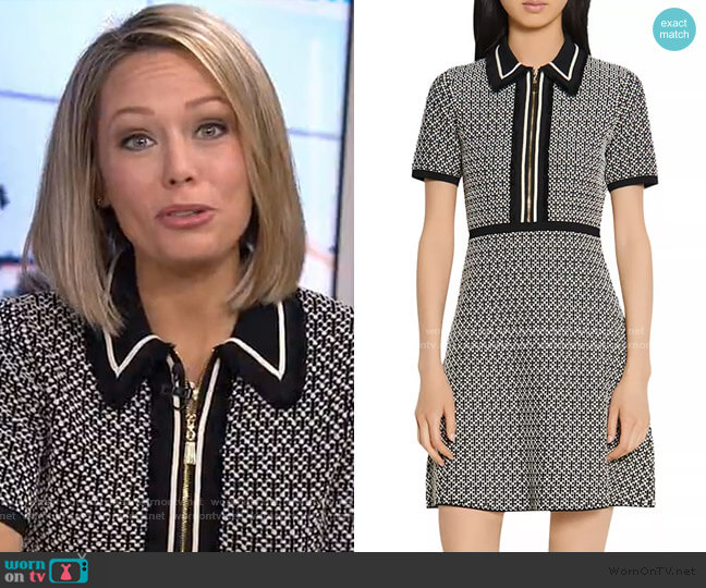 Polie Stretch Tweed Short Dress by Sandro worn by Dylan Dreyer  on Today