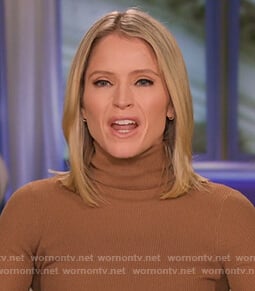 Sara’s brown turtleneck sweater on The View