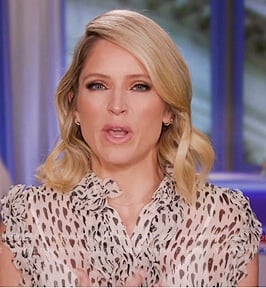 Sara’s leopard ruffle top on The View