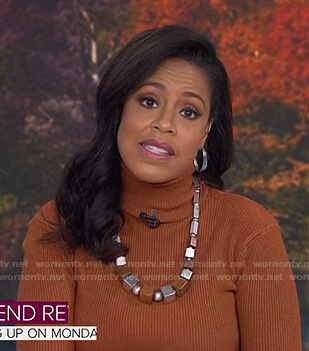 Sheinelle’s brown turtleneck sweater on Today