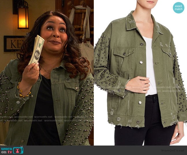 WornOnTV: Raven’s khaki embellished sleeve jacket on Ravens Home ...