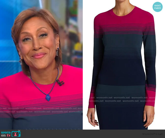 Ombre Long-Sleeve Sweater by Tanya Taylor worn by Robin Roberts on Good Morning America