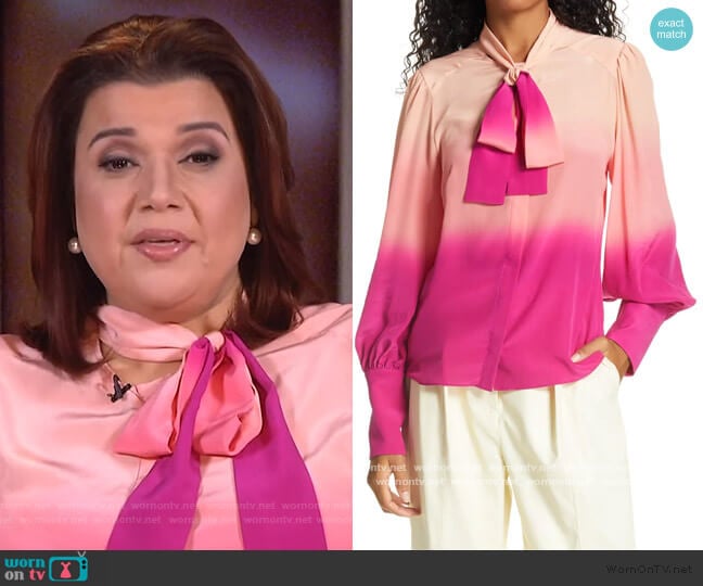 Susan Top by Tanya Taylor worn by Ana Navarro on The View