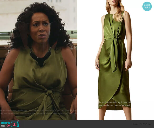 WornOnTV: Lola’s green tie waist dress on All Rise | Simone Missick ...