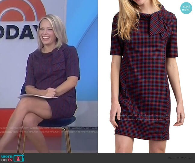 Delilah Roll-Neck Dress by Trina Turk worn by Dylan Dreyer on Today