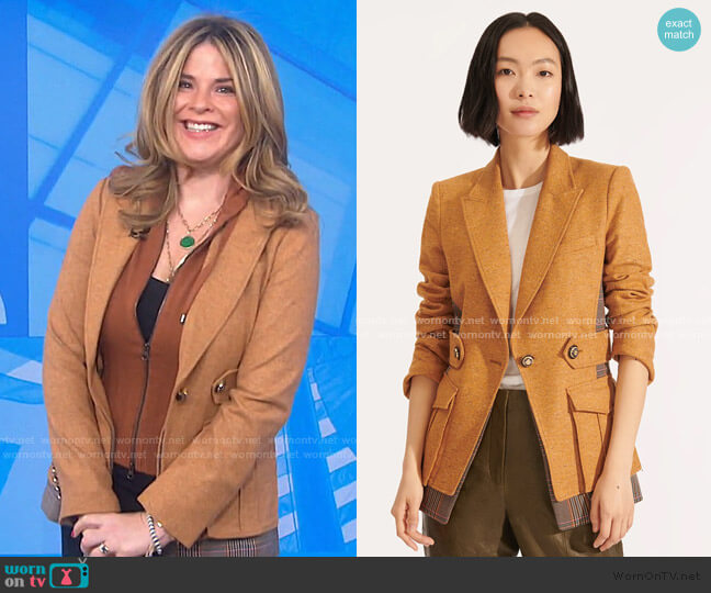 Aitana Dickey Jacket by Veronica Beard worn by Jenna Bush Hager on Today