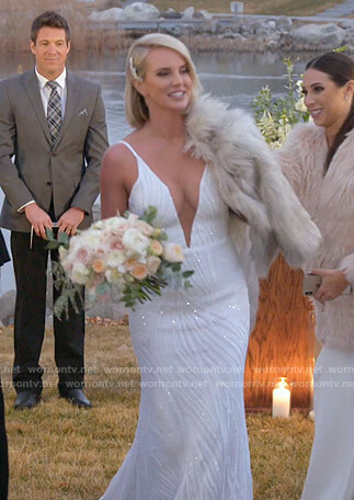 Whitney’s wedding dress on The Real Housewives of Salt Lake City