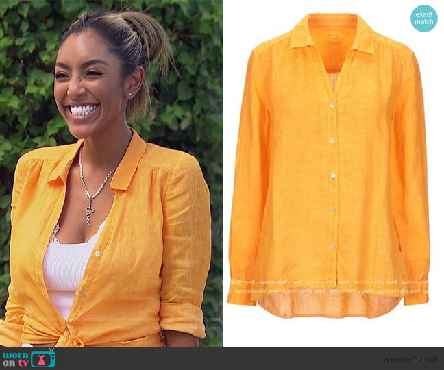 Linen Shirt by 120% worn by Tayshia Adams on The Bachelorette