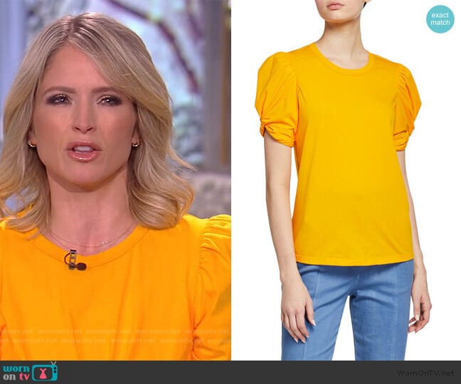 Kati Puff-Sleeve Tee by A.L.C. worn by Sara Haines on The View