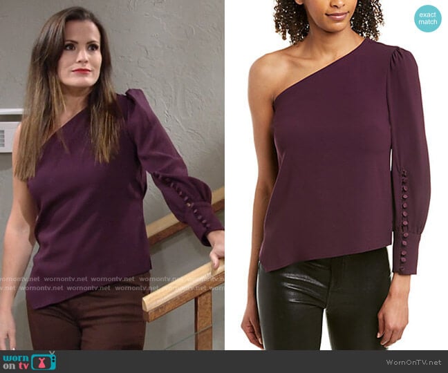 Allen Schwartz Jolie Top worn by Chelsea Lawson (Melissa Claire Egan) on The Young and the Restless