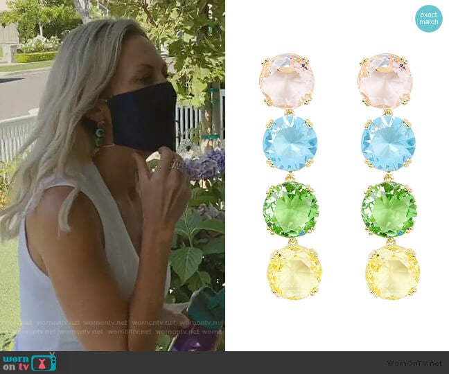 Rainbow Crystal Earrings by Amber Sceats worn by Braunwyn Windham-Burke on The Real Housewives of Orange County