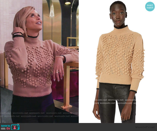 Popcorn Stitch Turtleneck by BCBGMAXAZRIA worn by Robyn Dixon  on The Real Housewives of Potomac