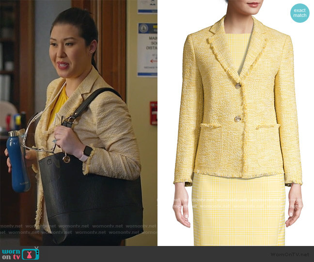 Jomanda4 Bubble Tweed Jacket by Boss worn by Sherri Kansky (Ruthie Ann Miles) on All Rise