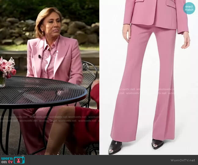 Charlie Stretch Pebble Crepe Flared Pants by Michael Kors worn by Robin Roberts on Good Morning America