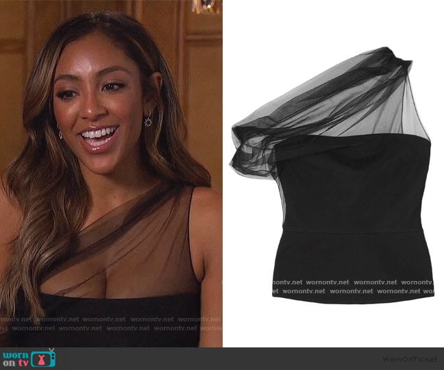 Evening Top by Cushnie worn by Tayshia Adams on The Bachelorette