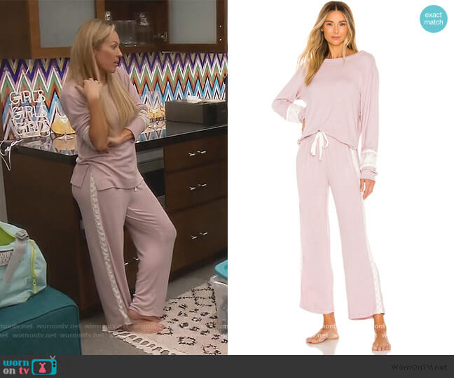 Amabel PJ Set by Flora Nikrooz worn by Braunwyn Windham-Burke on The Real Housewives of Orange County