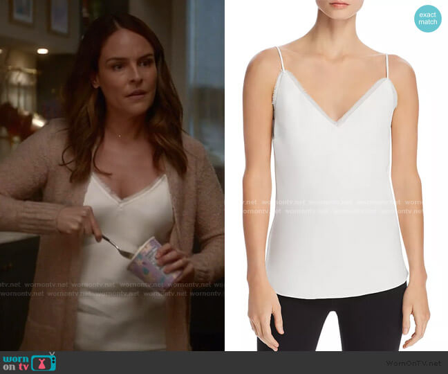 Fray Edge Satin Camisole by Frame worn by Isabella Colón (Yara Martinez) on Bull