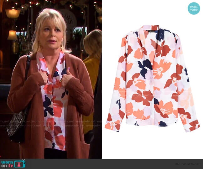 V-Neck Top by Halogen worn by Bonnie Lockhart (Judi Evans) on Days of our Lives