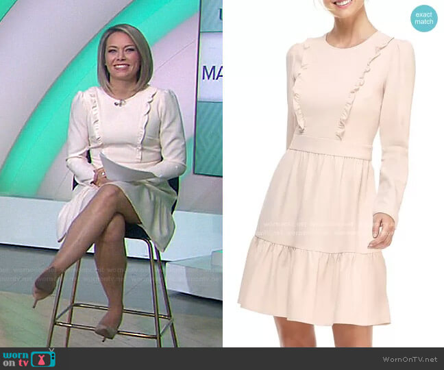 WornOnTV: Dylan’s white ruffle front dress on Today | Dylan Dreyer ...