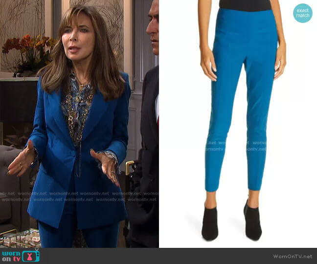 Honolulu High Waist Pants by Veronica Beard worn by Kate Roberts (Lauren Koslow) on Days of our Lives