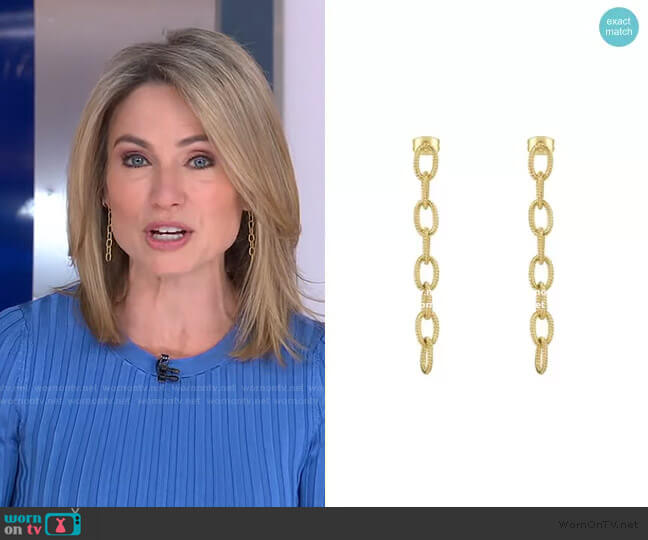 Infinity Link Drops by Accessory Concierge worn by Amy Robach on Good Morning America