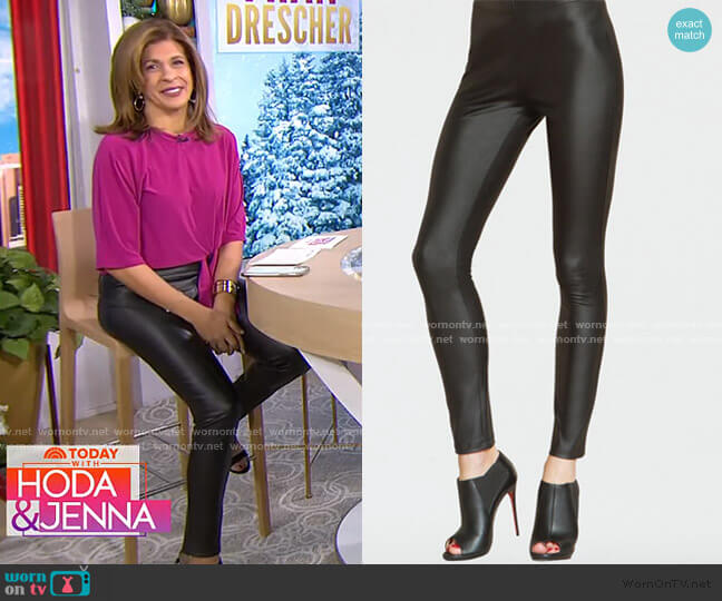 Liquid Leather Legging by Clara Sunwoo worn by Hoda Kotb on Today