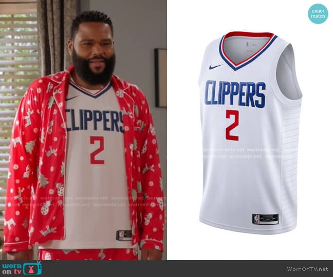  Los Angeles Clippers Kawhi Jersey by Nike worn by Andre Johnson (Anthony Anderson) on Black-ish