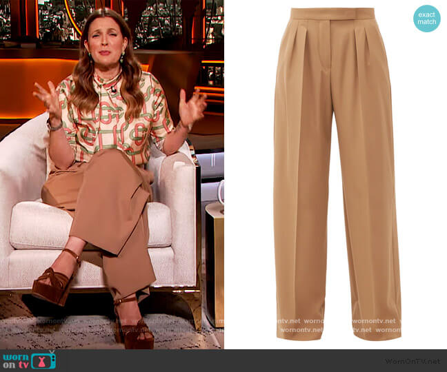 Bonn trousers by Max Mara worn by Drew Barrymore on The Drew Barrymore Show