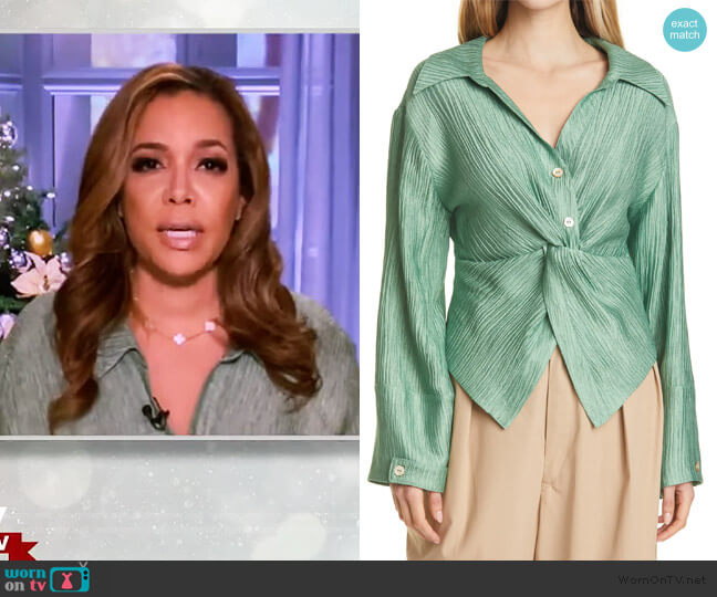 WornOnTV: Sunny’s green button front blouse on The View | Sunny Hostin ...
